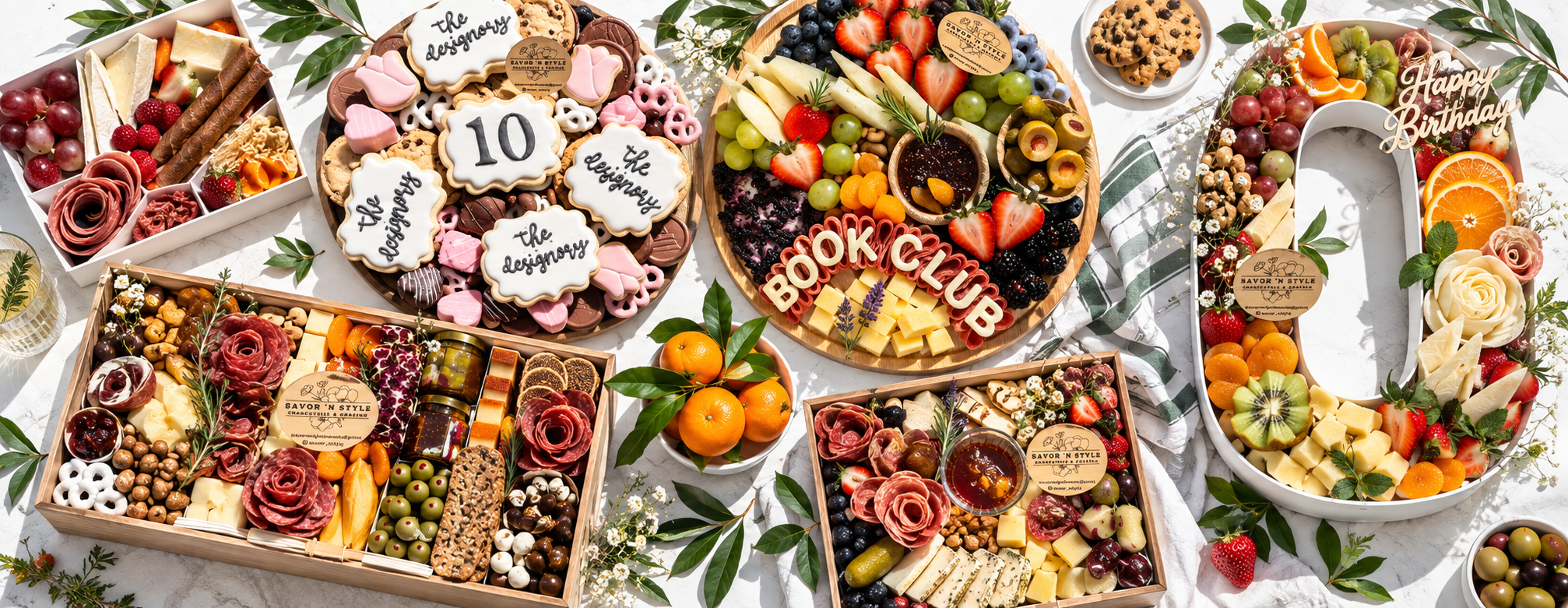 Charcuterie boards spread